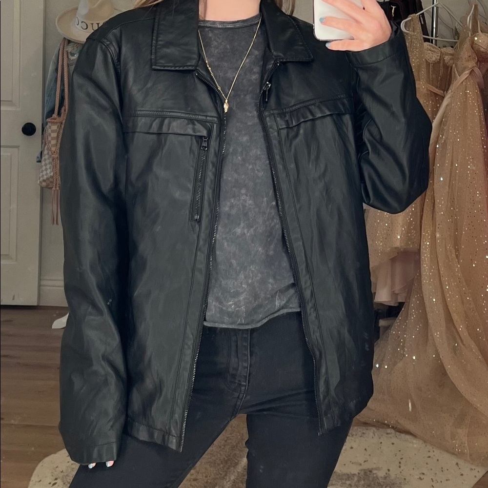 Kenneth Cole Faux Leather Jacket